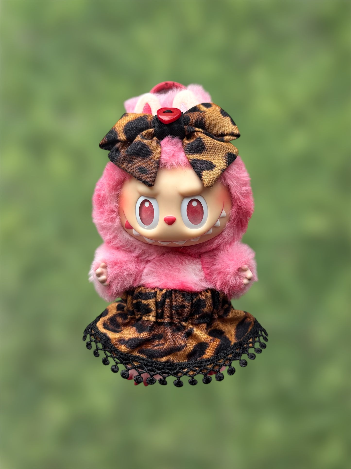 Cheetah Print Skirt and Bow Set