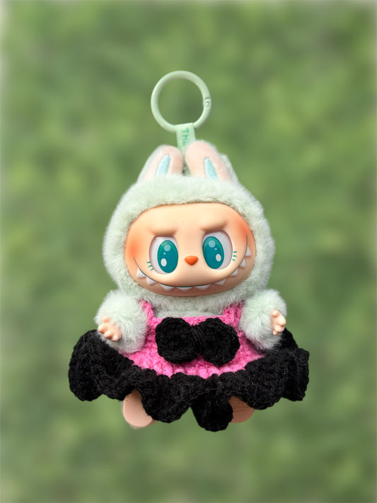 Crochet Labubu Dress with Bow