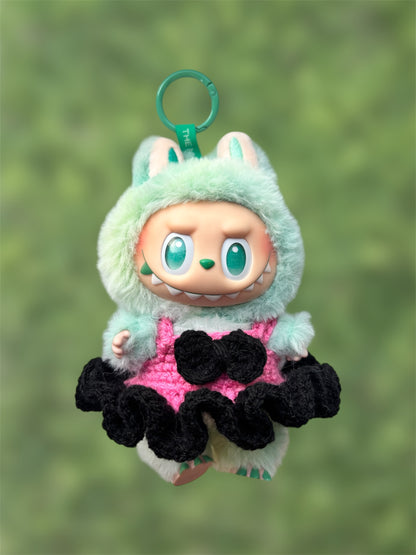 Crochet Labubu Dress with Bow