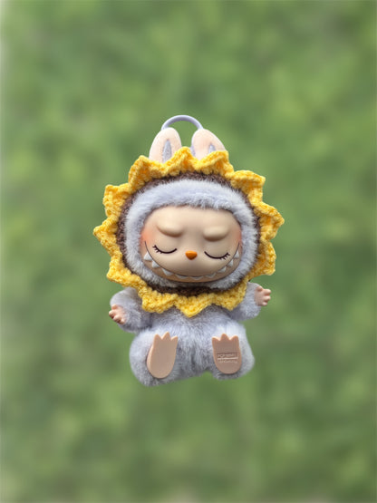 Crochet Sunflower Labubu Headbad