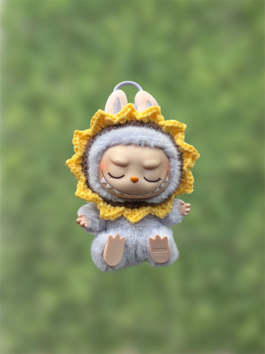 Crochet Sunflower Labubu Headbad